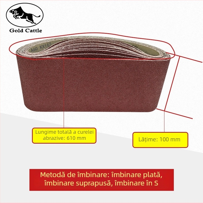 Taurus KX167-610x100 Bandă abrazivă pentru metal și prelucrarea lemnului, 915 mm