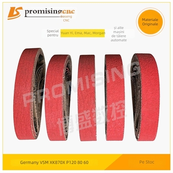 BSSK Yuanyi V6 Mașină automată de tăiere cu bandă abrazivă V9/V8 XK870X - granulație fină P150/P120, granulație grosieră P80/P60