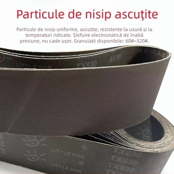 TX630 Little Sun bandă de șlefuit cu îmbinare plată 915 × 100 mm pentru oțel inoxidabil, aluminiu și aliaj de zinc