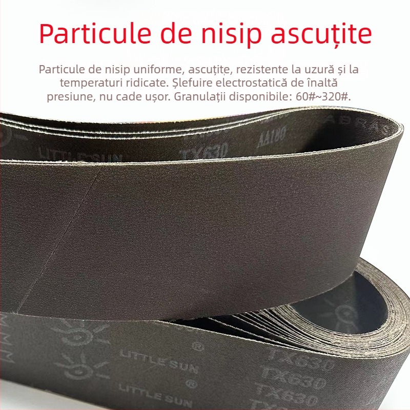TX630 Little Sun bandă de șlefuit cu îmbinare plată 915 × 100 mm pentru oțel inoxidabil, aluminiu și aliaj de zinc