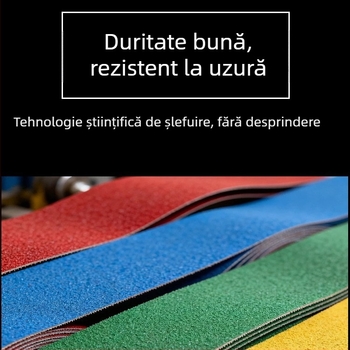 Curea de șlefuire semi-ceramică din lut purpuriu, 2100×50 mm, pentru șlefuirea și lustruirea metalelor; abraziivul nu se desprinde, rezistent la întindere