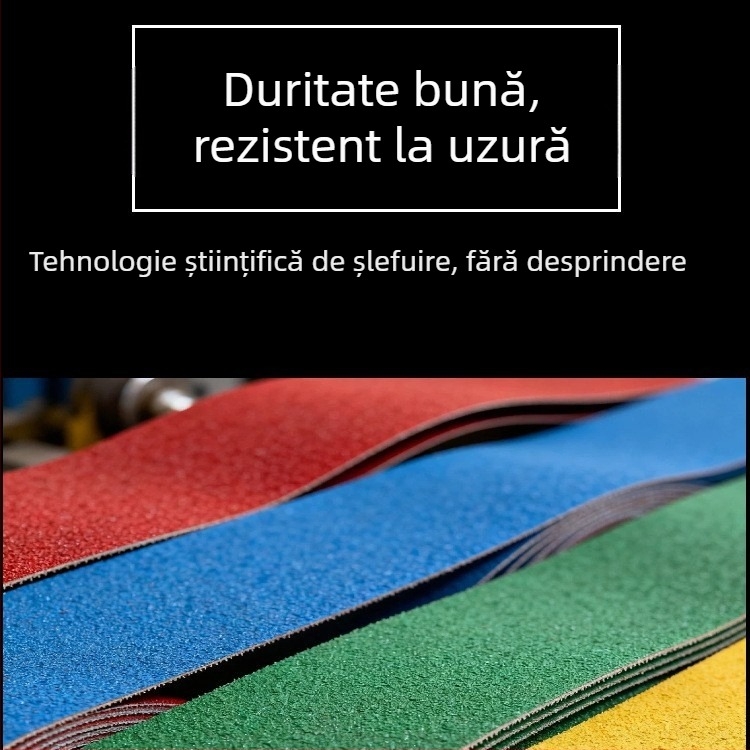 Curea de șlefuire semi-ceramică din lut purpuriu, 2100×50 mm, pentru șlefuirea și lustruirea metalelor; abraziivul nu se desprinde, rezistent la întindere