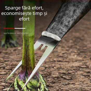 Unealtă pentru zdrobirea porumbului, eliminarea răsălmilor și despărțirea știuleților, fără a te apleca, pentru recolta porumbului și cartofilor dulci, oțel mangan îngroșat