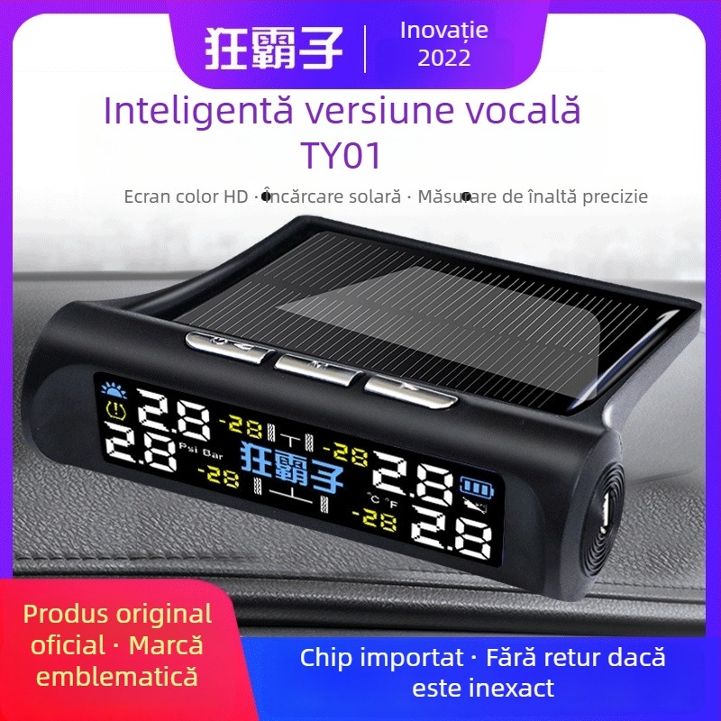 TY01 Monitor TPMS Solar Wireless cu senzor intern și extern, precizie înaltă