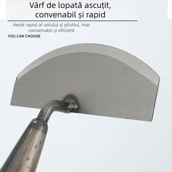 Unealtă pentru tăierea ierbii și îndepărtarea buruienilor, pentru uz casnic, lamă din oțel mangan cu cap înclinat