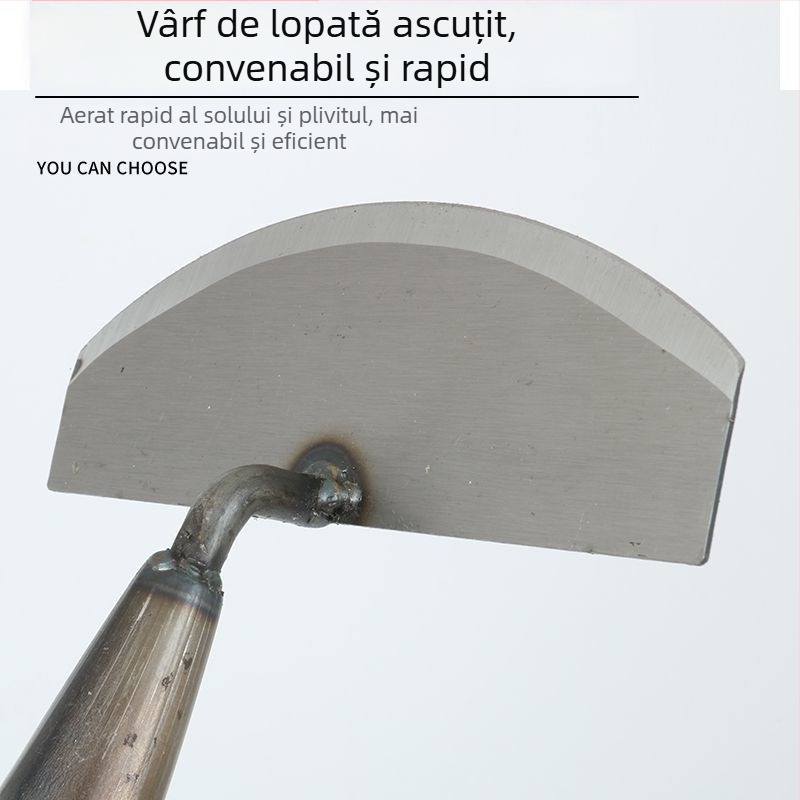 Unealtă pentru tăierea ierbii și îndepărtarea buruienilor, pentru uz casnic, lamă din oțel mangan cu cap înclinat