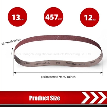 Pachet de 24 benzi de șlefuit 1/2 x 18 inchi, benzi de ascuțit, granulație 60–400, pentru șlefuirea și lustruirea metalelor