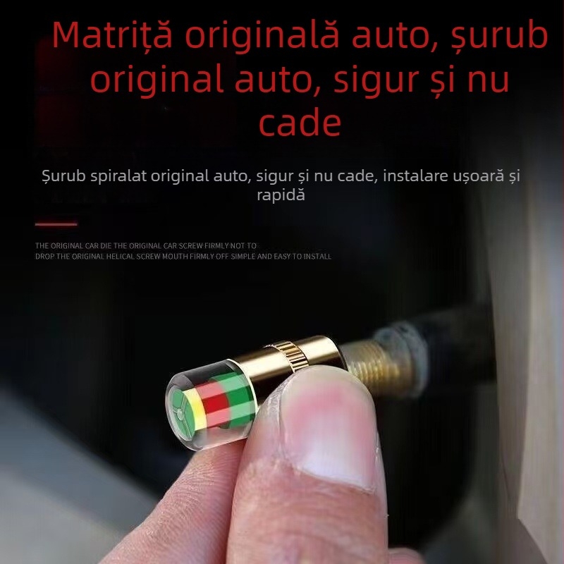 Cap de monitorizare a presiuniei pneurilor din cupru, cu afișaj dual