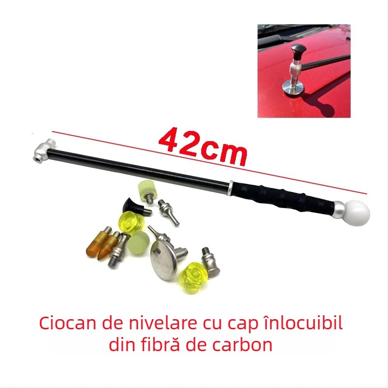 Cioc pentru reparații de denivelări auto, din fibră de carbon, cu cap înlocuibil