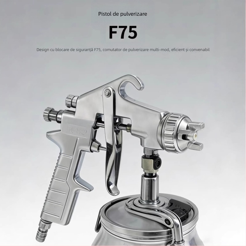 PQ-2/F75 pistol de vopsire pneumatic, cu capacitate mare, rezervor superior și inferior, structură din oțel
