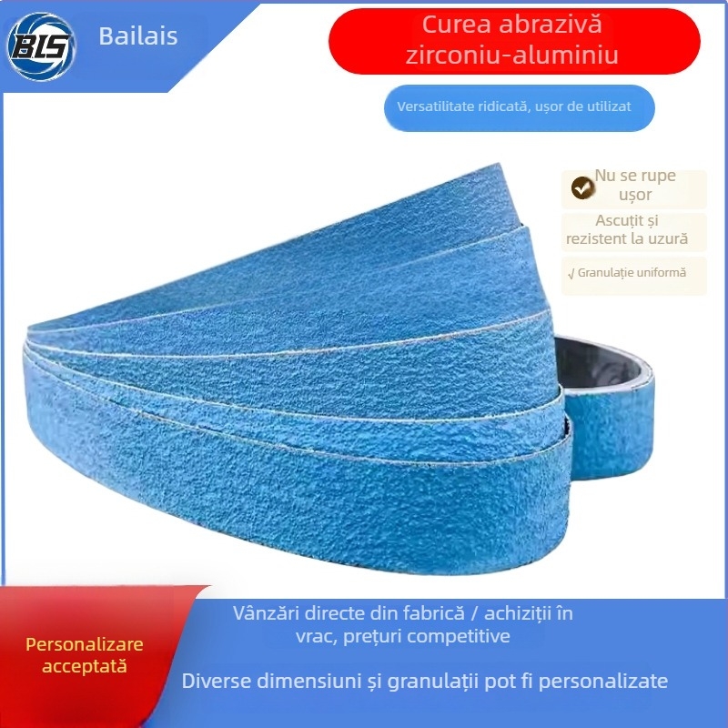 Bandă abrazivă zirconiu-corund pentru șlefuire și lustruire a sudurilor din oțel inox, 2100×50 mm, bandă specială, ascuțime și rezistență la uzură