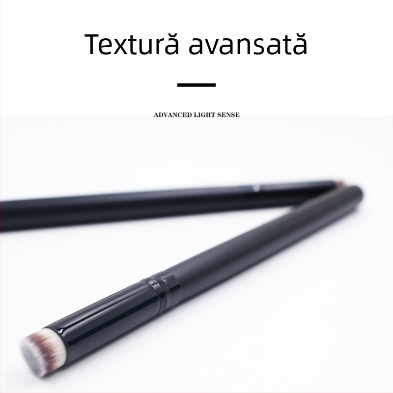Pensulă de unghii cu peri moi, pensulă multifuncțională pentru unghii și machiaj, mâner din lemn