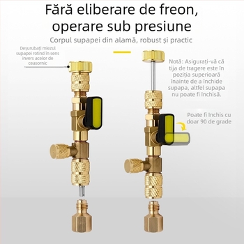 Unealtă pentru montare și demontare a nucleului de supapă al climatizării auto – pentru reparații la domiciliu, fără scurgere de refrigerant