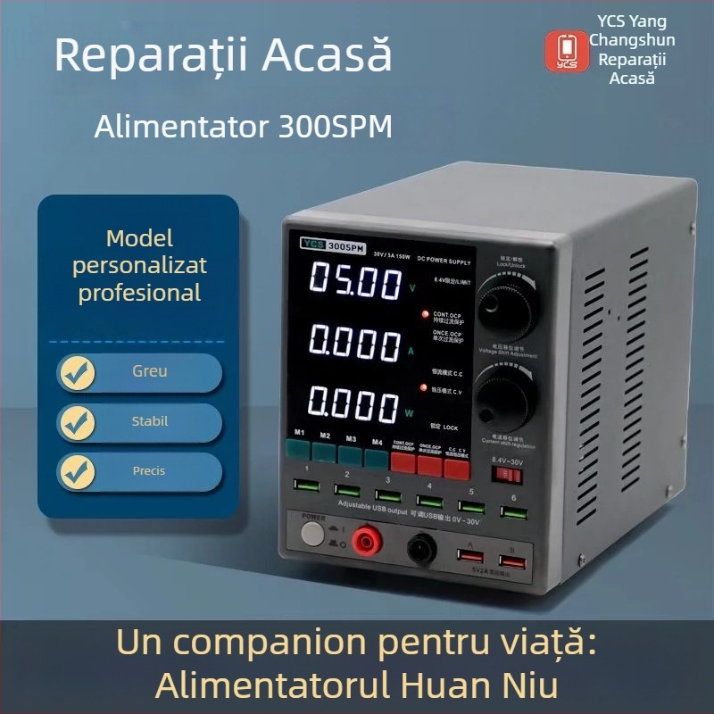 Sursă de alimentare DC stabilizată cu afișaj digital, 3005PM, ampermetru, pentru reparații ale telefoanelor mobile
