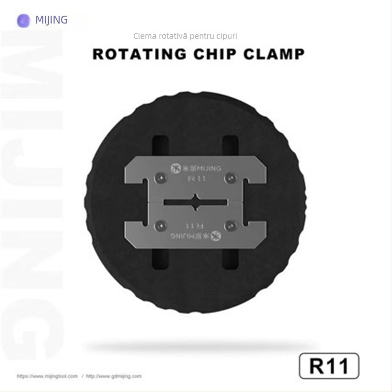 Mijing R11 Clește Rotativ pentru Cipuri — instrument pentru reparatii la telefoane mobile, îndepărtarea lipiciului IC pentru cipuri CPU/IC, bază de fixare a cleștilor