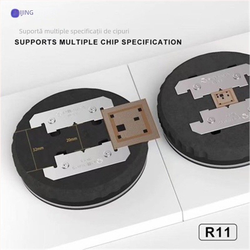 Mijing R11 Clește Rotativ pentru Cipuri — instrument pentru reparatii la telefoane mobile, îndepărtarea lipiciului IC pentru cipuri CPU/IC, bază de fixare a cleștilor