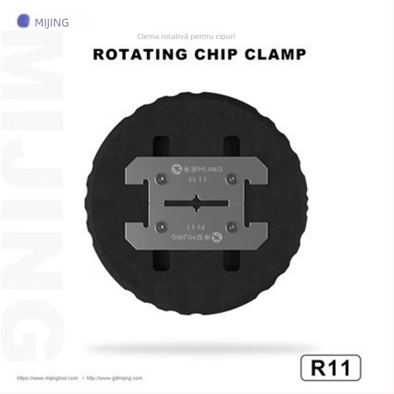 Mijing R11 Clește Rotativ pentru Cipuri — instrument pentru reparatii la telefoane mobile, îndepărtarea lipiciului IC pentru cipuri CPU/IC, bază de fixare a cleștilor