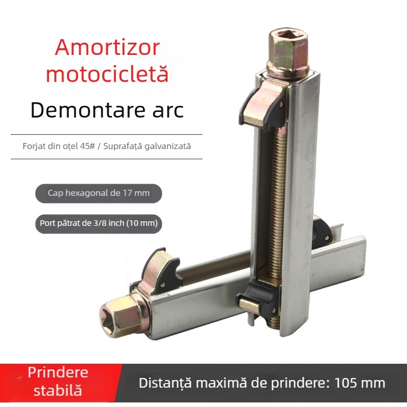Compresor pentru arc amortizor motocicletă și unealtă de demontare – compresie manuală a arcului și reparații