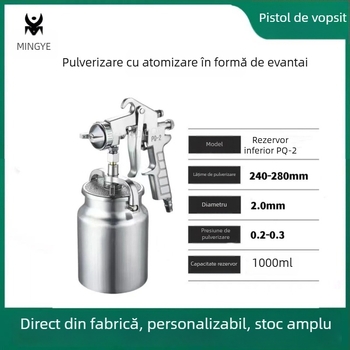 PQ-2 Pistol Pneumatic de Vopsire, cu F75, atomizare înaltă, pentru mobilier și metal