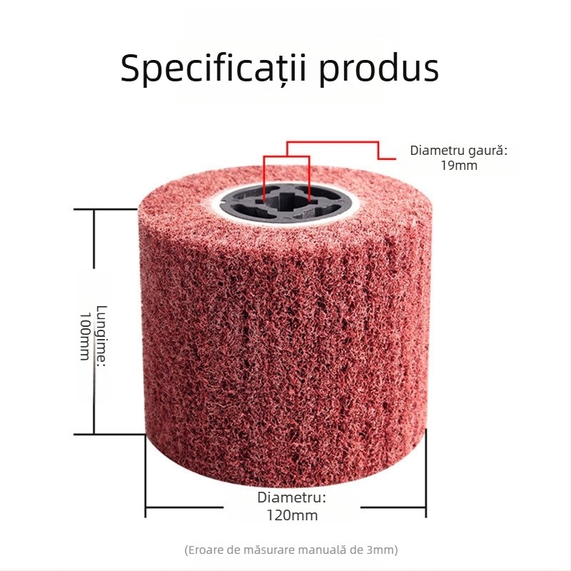 Roata pentru șlefuit unghiular cu nucleu încrucișat, granulație 60/80/120, polizare din fibre de nylon