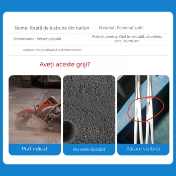 Disc de polizare din nailon pentru oțel inoxidabil – uzură redusă, finisaj ascuțit, fără decolorare