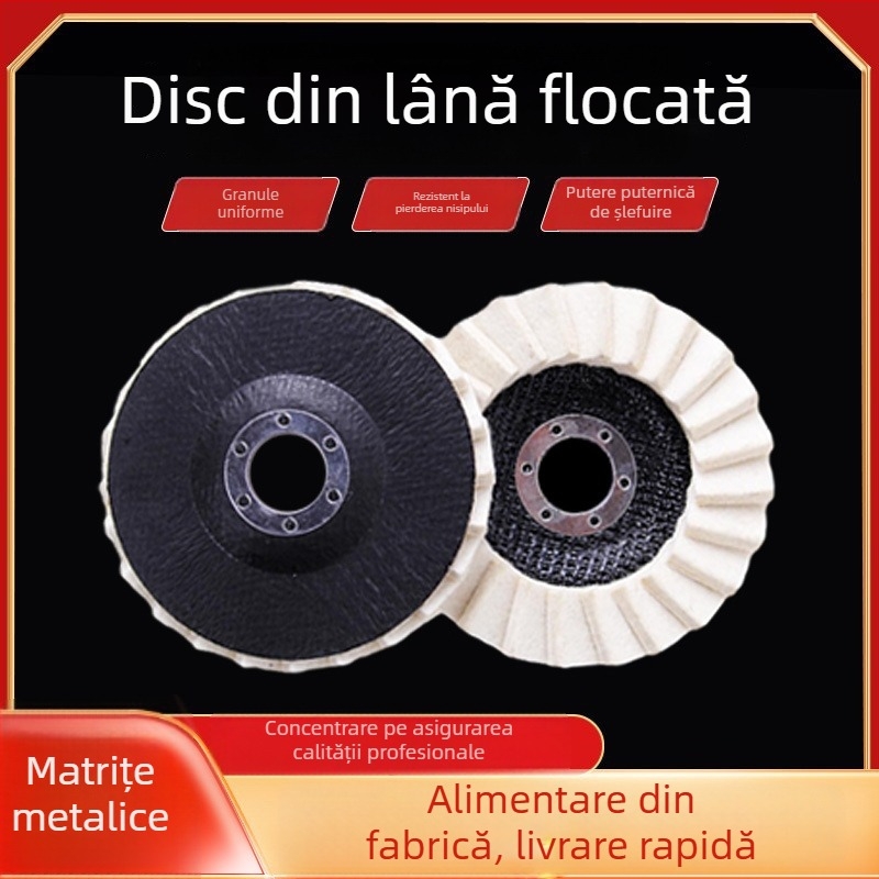 Disc de filc sintetic dens pentru polisare de precizie a oțelului inoxidabil — finisaj oglindă și reparare a zgârieturilor