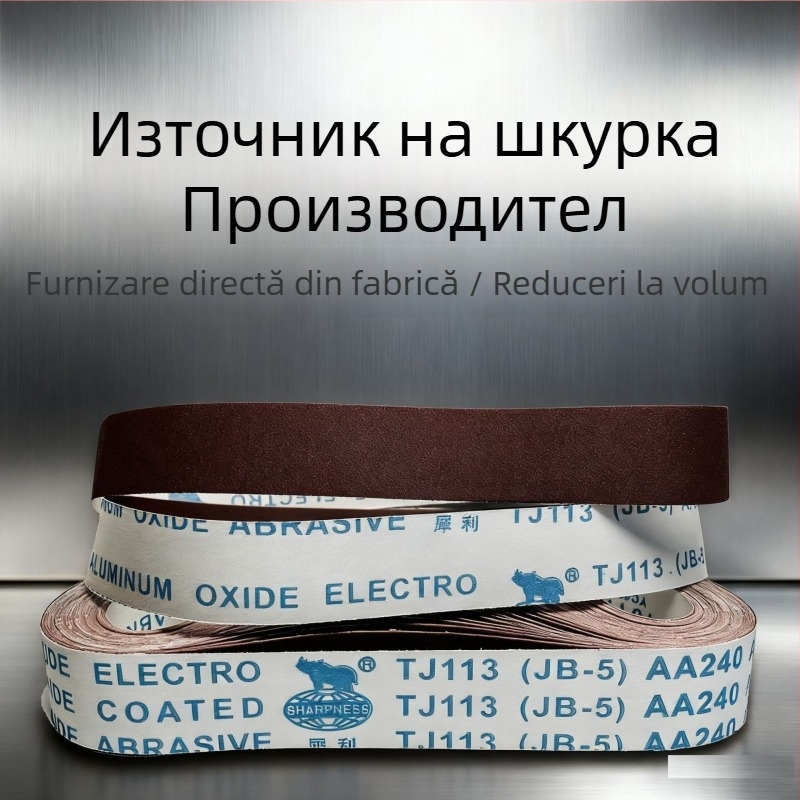 JB-5 Sharp marcă alumina, bandă abrazivă cu bază din pânză moale pentru șlefuire pe oțel inoxidabil și lemn, anti-blocare, lustruire, îndepărtare a ruginii, granulație 60–600