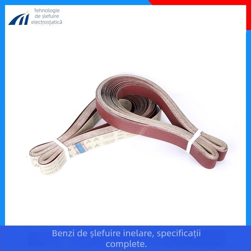 Bandă abrazivă Mitsubishi 3000x100 mm pentru lustruirea metalelor, abraziv din oxid de aluminiu pe bază de pânză, rolă Tianyu