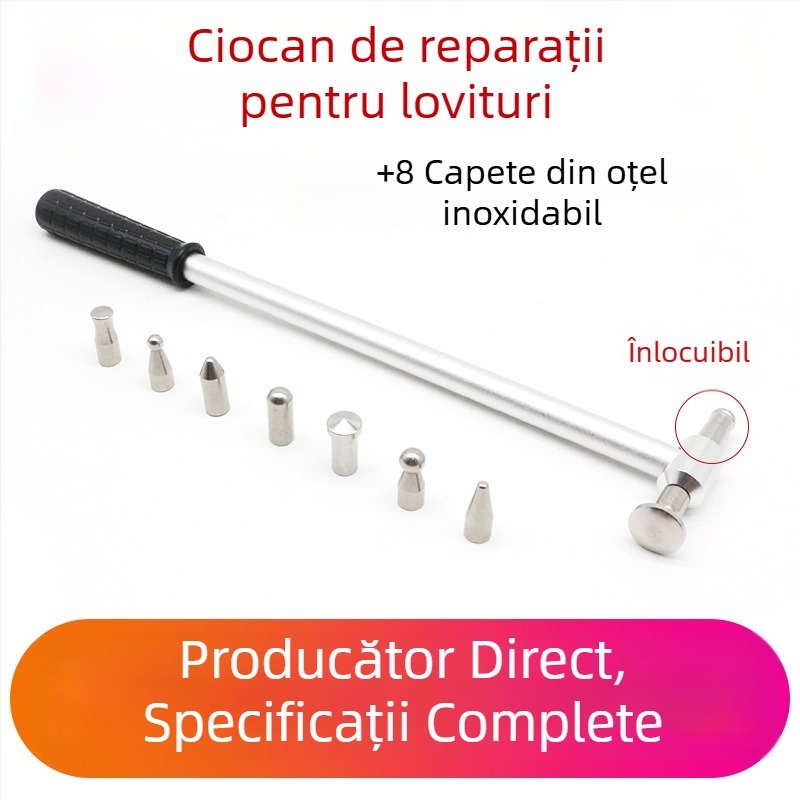 Ciocan din oțel inoxidabil pentru reparația denivelărilor și modelarea foii metalice la caroserie