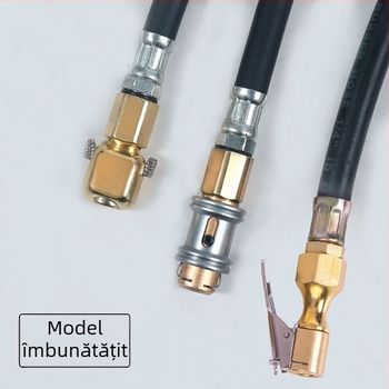 Accesorii pentru manometru de pneuri auto: manometru pentru aer, țeavă de umflare, pistol de aer, furtun de înaltă presiune îngroșat