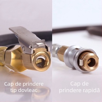 Accesorii pentru manometru de pneuri auto: manometru pentru aer, țeavă de umflare, pistol de aer, furtun de înaltă presiune îngroșat