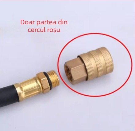 Accesorii pentru manometru de pneuri auto: manometru pentru aer, țeavă de umflare, pistol de aer, furtun de înaltă presiune îngroșat