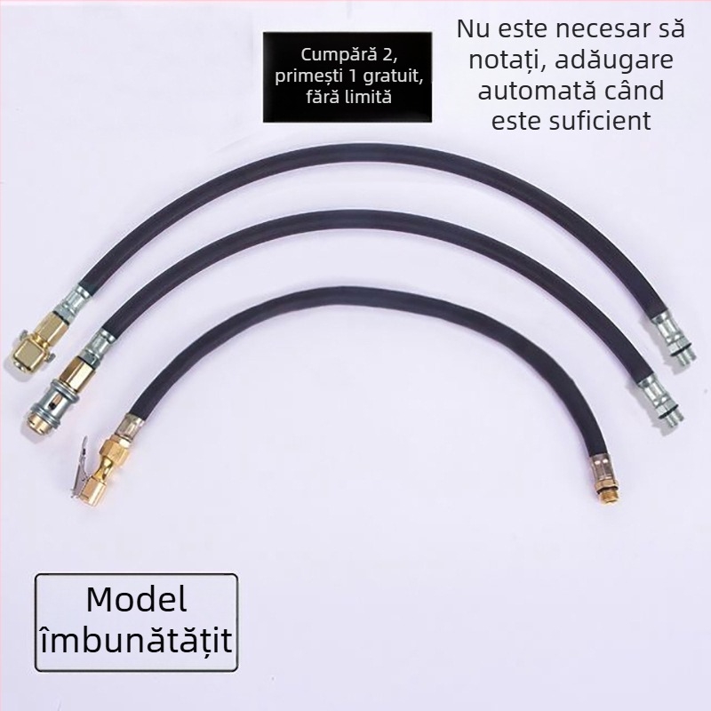 Accesorii pentru manometru de pneuri auto: manometru pentru aer, țeavă de umflare, pistol de aer, furtun de înaltă presiune îngroșat