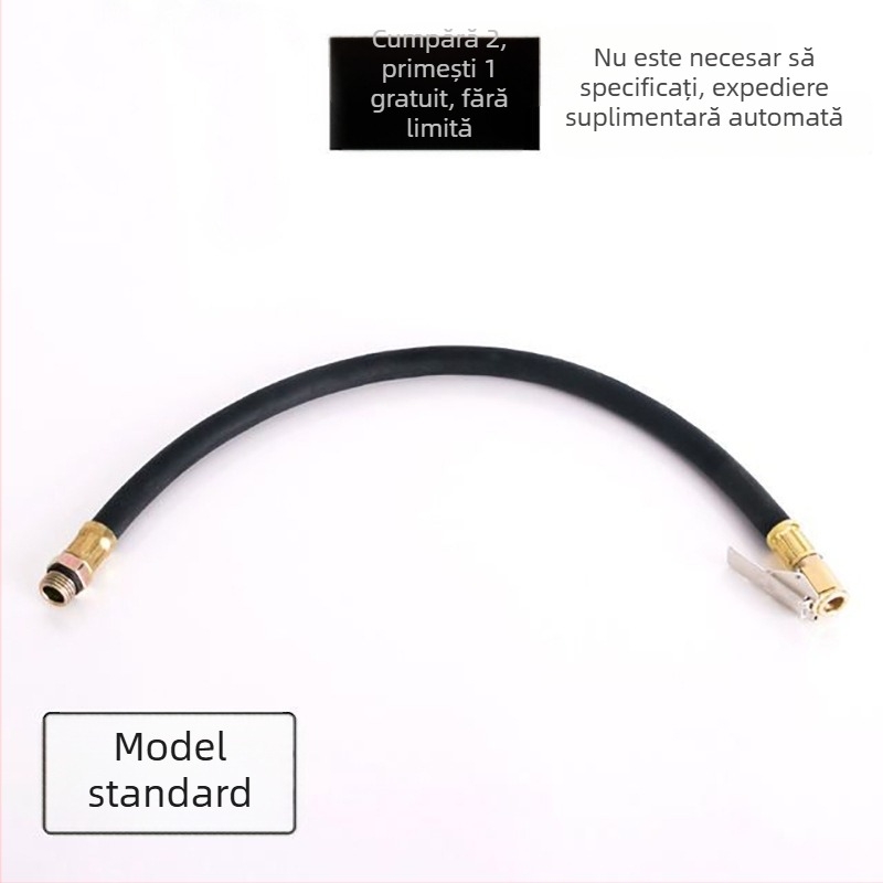 Accesorii pentru manometru de pneuri auto: manometru pentru aer, țeavă de umflare, pistol de aer, furtun de înaltă presiune îngroșat