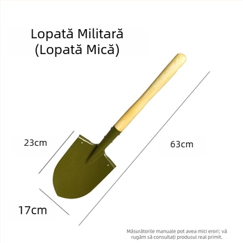 Lopată de inginer cu cap metalic pentru stingerea incendiilor și salvarea în situații de inundații, verde