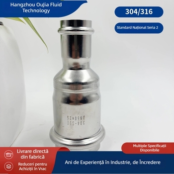 Cuplu reductiv din oțel inoxidabil crimpat, 304/316, DN15–DN100