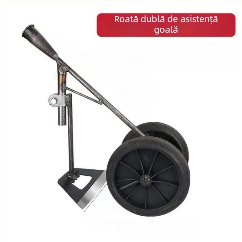 Unealtă de grădină motorizată trei în unu, cu două roți, pentru plivit, afânarea solului, săparea canelurilor și curățarea terenului
