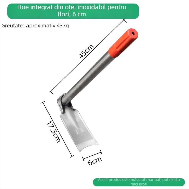 Lopată de grădină din oțel inoxidabil — unealtă multifuncțională pentru plantarea legumelor și a florilor, cap sudat integrat, topor pentru săpat bambus, lopățică pentru copii
