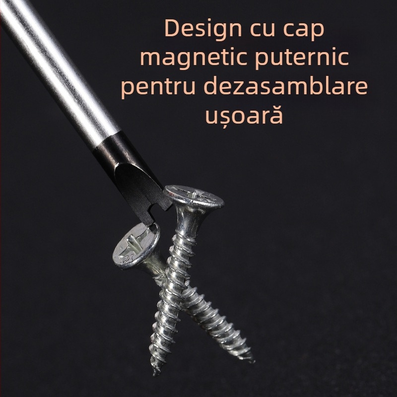 Regg șurubelniță izolată cu magneți, cu capete multiple: stea, floare de prune, formă de orez, capete Y, capete U și capete triunghiulare; PH0; 1–8 mm; vârf triunghiular plat 2.0; 30 bucăți în cutie