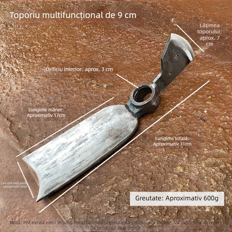 Unealtă de grădină multifuncțională pentru săpat, lopată, tăierea lemnului, afânarea solului, săpatul bambusului, plantarea legumelor, pescuit și recoltarea cordyceps.
