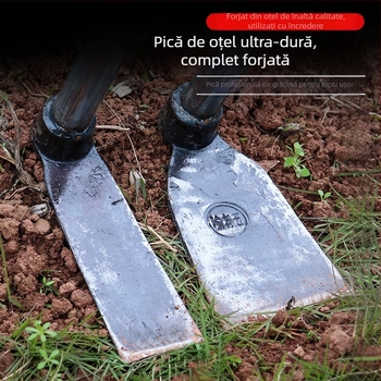 Unealtă de grădină forjată pentru flori, construcție din oțel integral, 50 cm, pentru rădăcini de copac