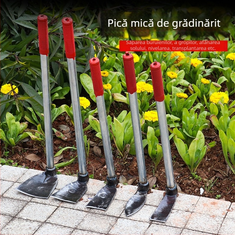 Unealtă de grădină forjată pentru flori, construcție din oțel integral, 50 cm, pentru rădăcini de copac