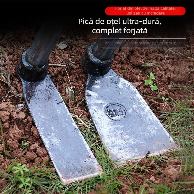 Unealtă de grădină forjată pentru flori, construcție din oțel integral, 50 cm, pentru rădăcini de copac