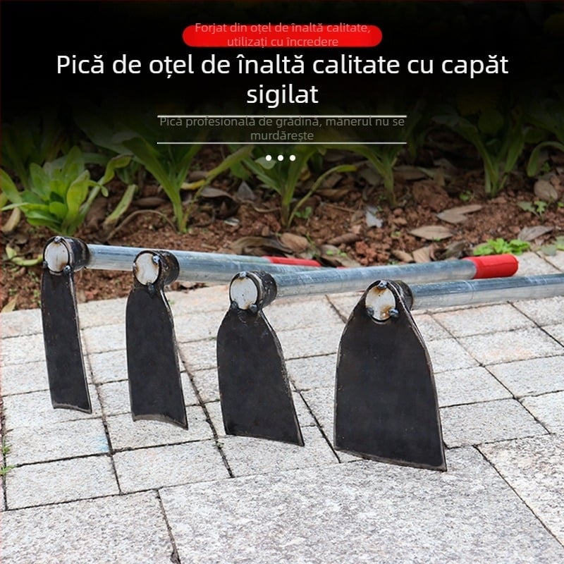 Unealtă de grădină forjată pentru flori, construcție din oțel integral, 50 cm, pentru rădăcini de copac