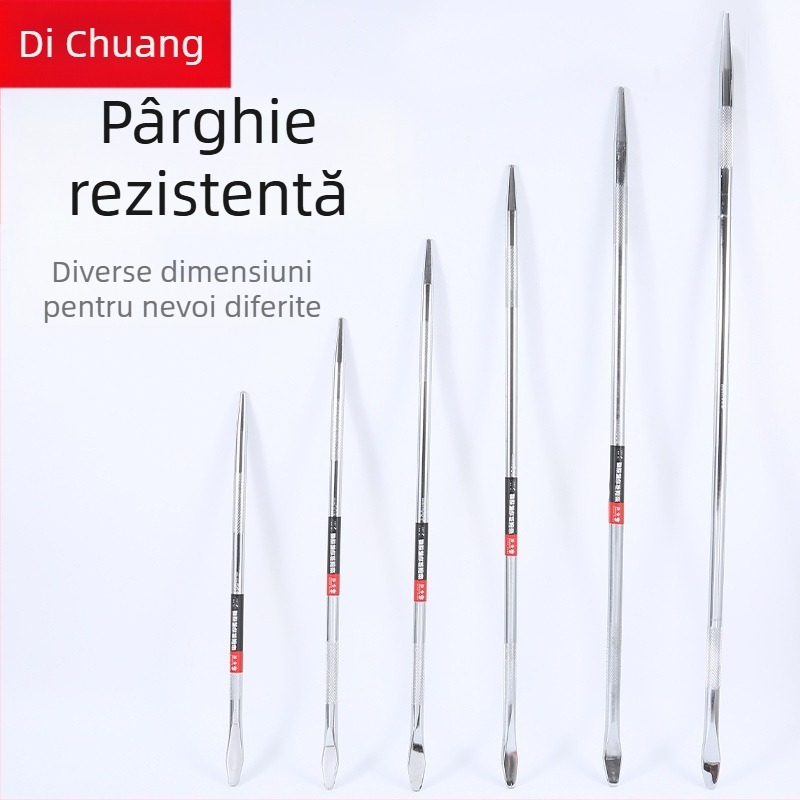 Crowbar cu dublă funcție pentru mașină – unealtă de demontare a anvelopelor, construcție solidă din oțel cu carbon