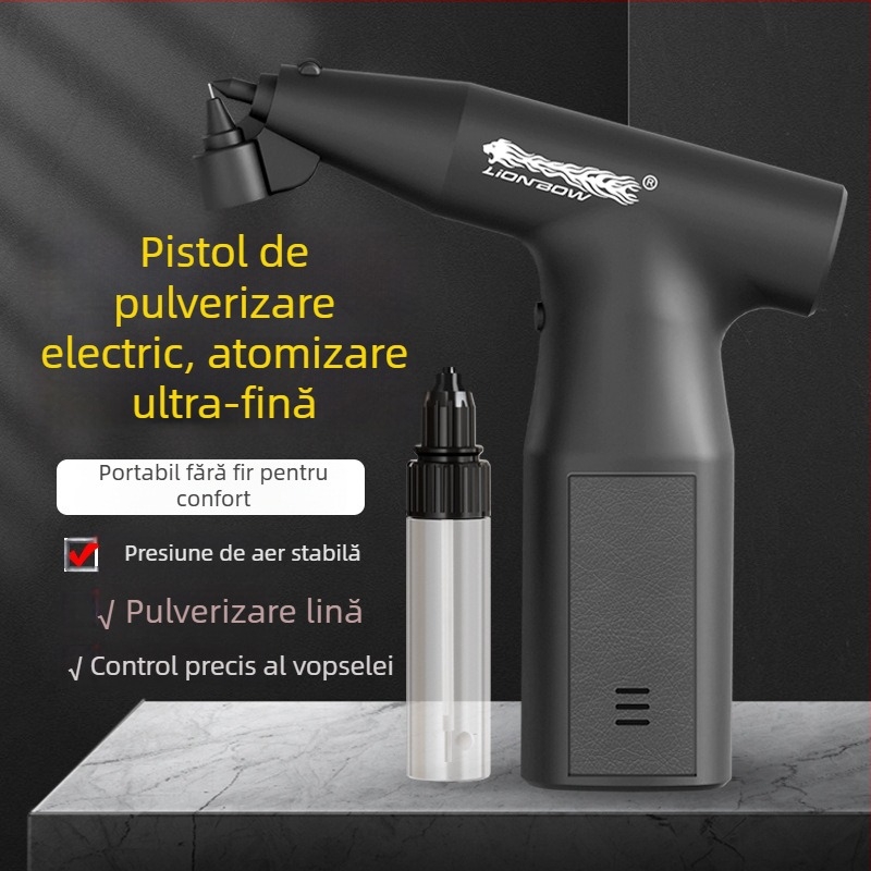 Pistol de pulverizat reîncărcabil cu compresor de aer pentru interiorul mașinii, reparații la jante și vopsire cu vopsea de latex