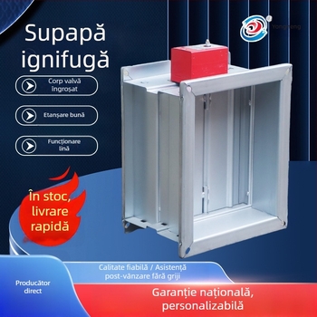 Vană electrică anti-explozie pentru incendii, reglabilă pătrat/rotund, 280°, din oțel inoxidabil