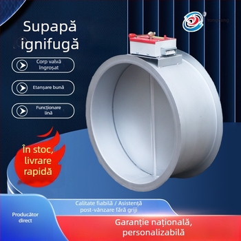 Vană electrică anti-explozie pentru incendii, reglabilă pătrat/rotund, 280°, din oțel inoxidabil