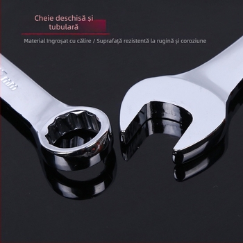 Cheie dublă din oțel crom-vanadiu, finisaj semi-lucios, 6–24 mm, cheie multifuncțională cu deschidere în formă de floare