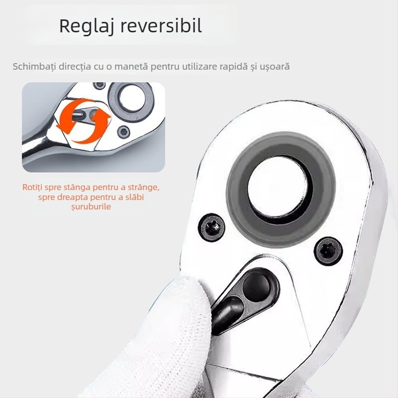 Cheie cu eliberare rapidă pentru spații înguste, cheie mini cu două capete, cheie cu prindere de 1/4 inch
